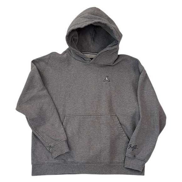 Jordan Other - Air Jordan Heavy Gray Fleece Jumpman Hoodie Sweatshirt Embroidered Signature XL